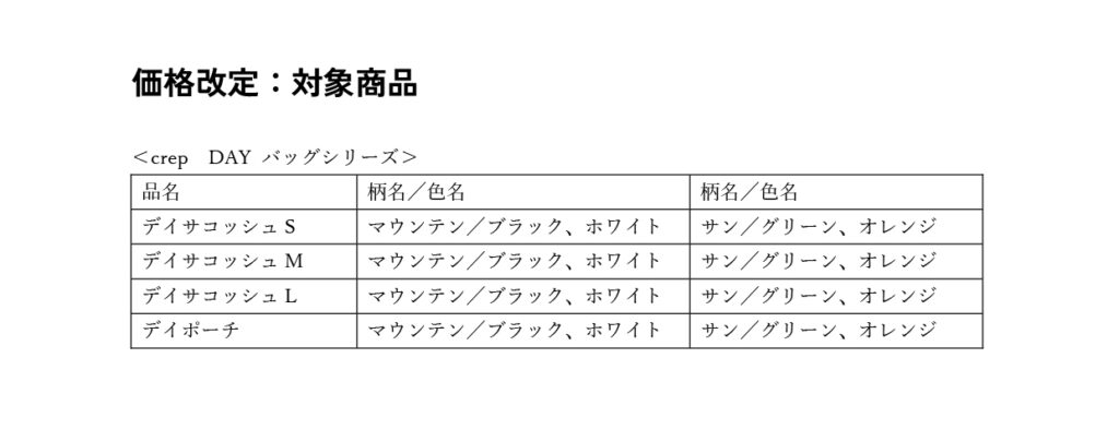 202301_crep廃盤商品のご案内